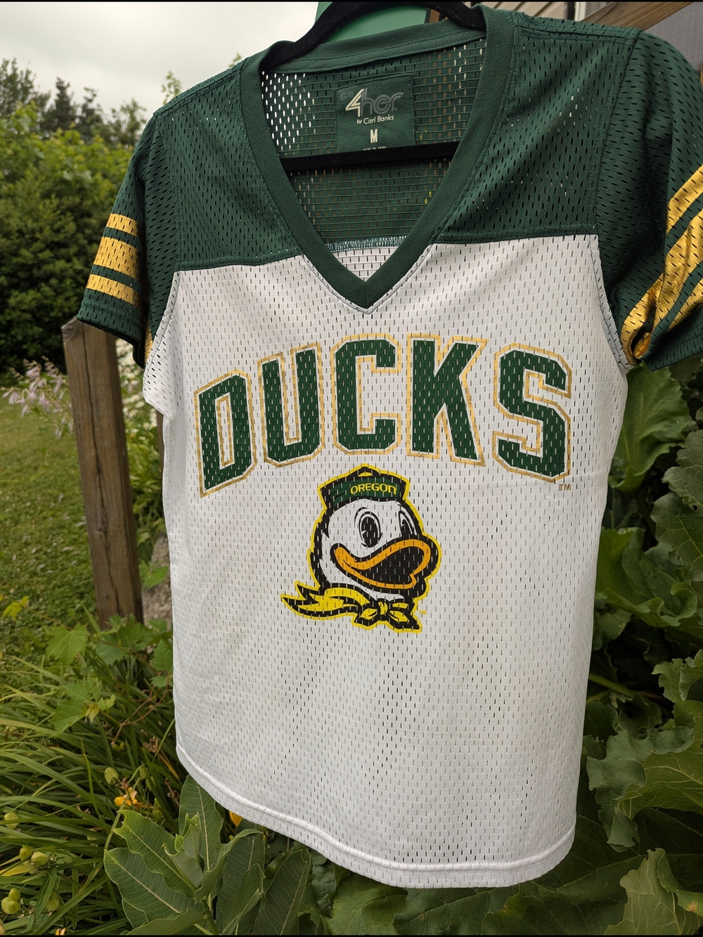 Oregon Ducks Green & White Mesh Football Jersey